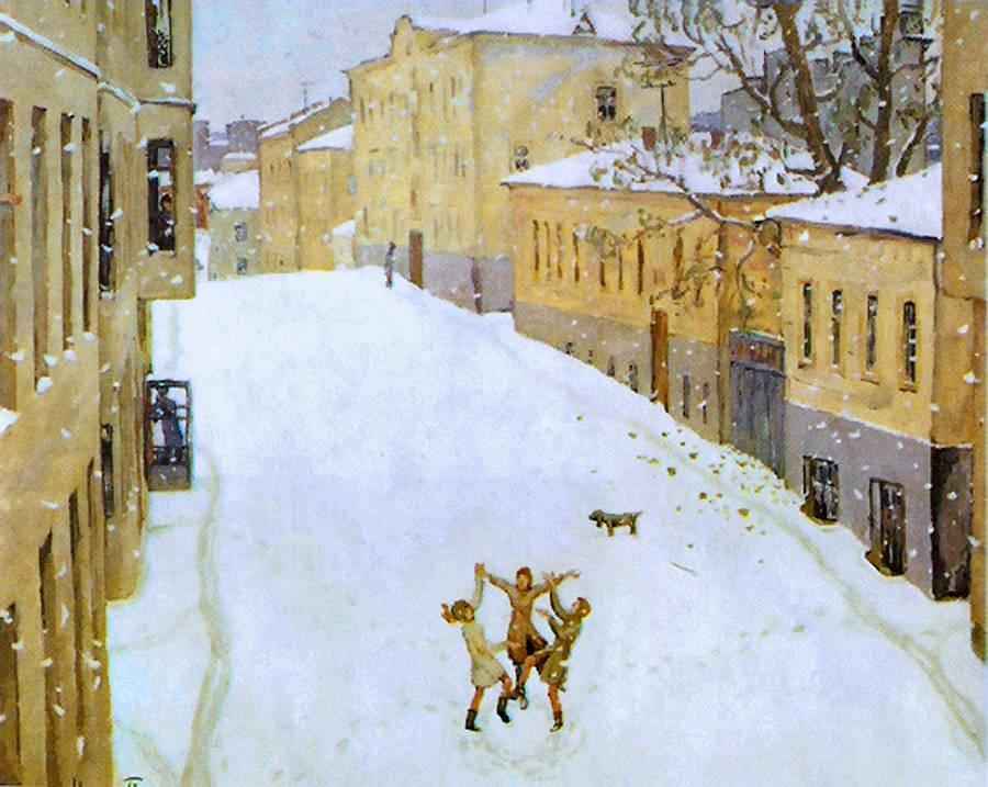 Сочинение: описание картины И. Попова «Первый снег»