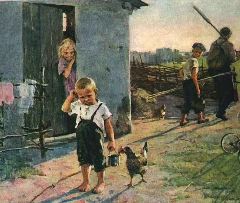 Сочинение: описание картины Ксении Успенской-Кологривовой и иллюстрации О. В. Поповича «Не взяли на рыбалку»