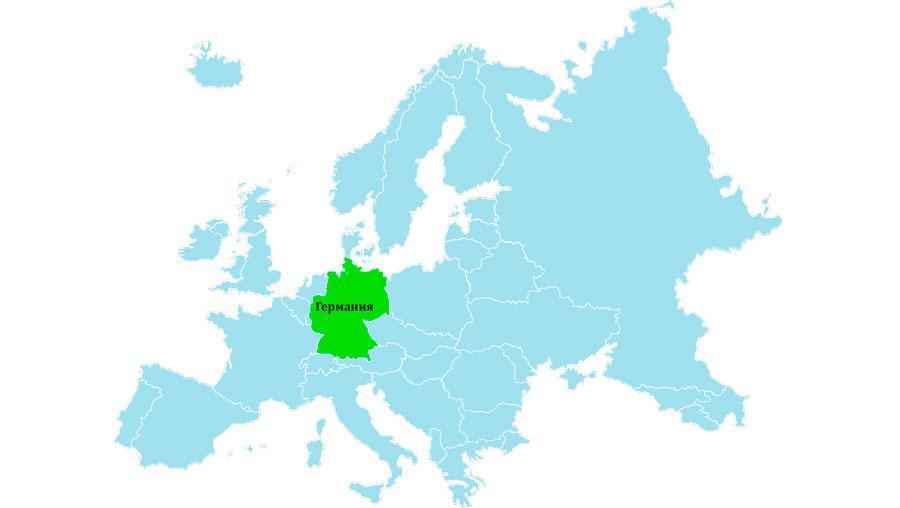 На каком континенте расположена страна Германия?